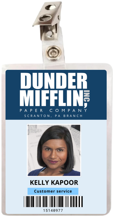Camiseta Premimum - Crachá   Kelly Kapoor