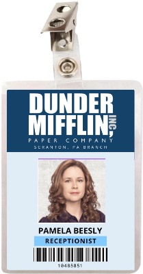Camiseta Premimum - Crachá  Pamela Beesly