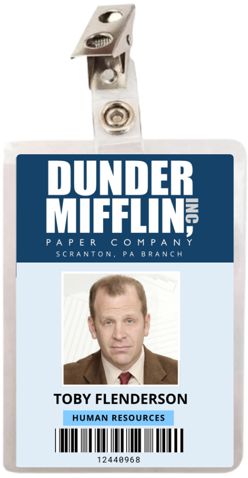 Camiseta Premimum - Crachá  Toby Flenderson
