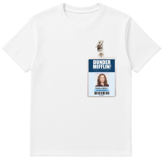 Camiseta Premimum - Crachá  Pamela Beesly