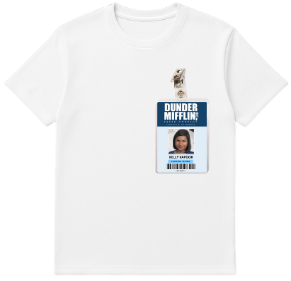 Camiseta Premimum - Crachá   Kelly Kapoor