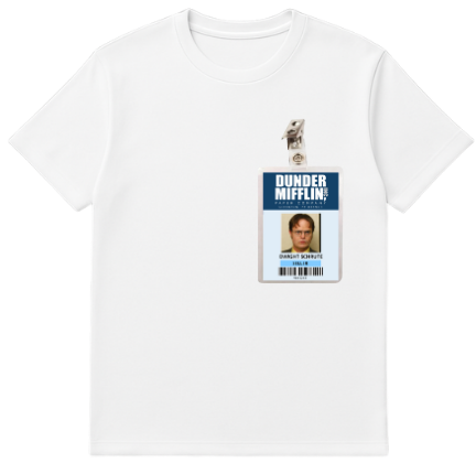 Camiseta Premimum - Crachá  Dwight