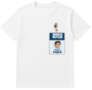 Camiseta Premimum - Crachá  Jim Halpert