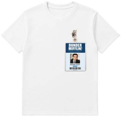Camiseta Premimum - Crachá Michael Scott