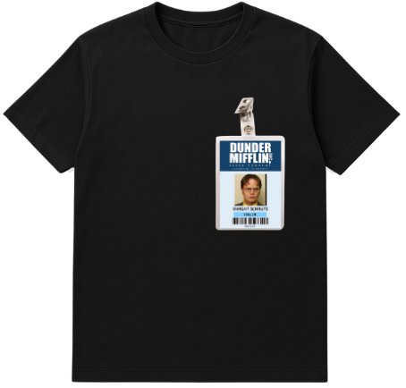 Camiseta Premimum - Crachá  Dwight