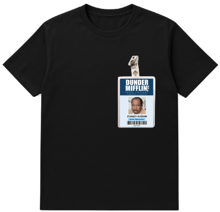 Camiseta Premimum - Crachá  Stanley Hudson