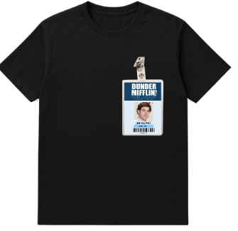 Camiseta Premimum - Crachá  Jim Halpert