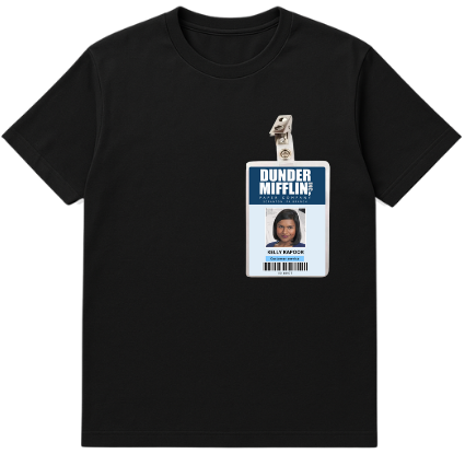Camiseta Premimum - Crachá   Kelly Kapoor