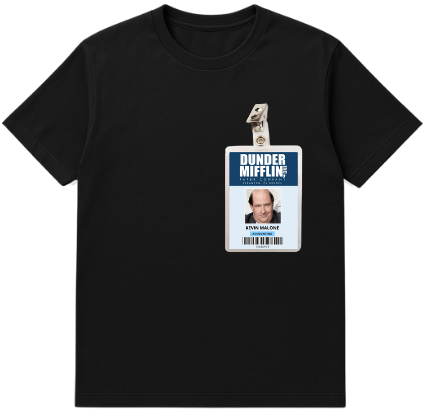 Camiseta Premimum - Crachá   Kevin Malone