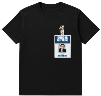 Camiseta Premimum - Crachá Michael Scott