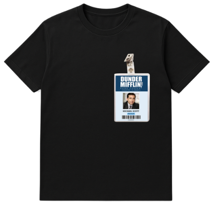 Camiseta Premimum - Crachá Michael Scott