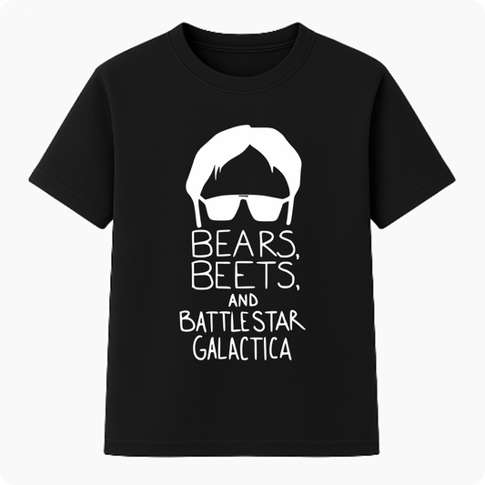 Camiseta Premium Unissex - Bears Beets and Battlestar Galactica