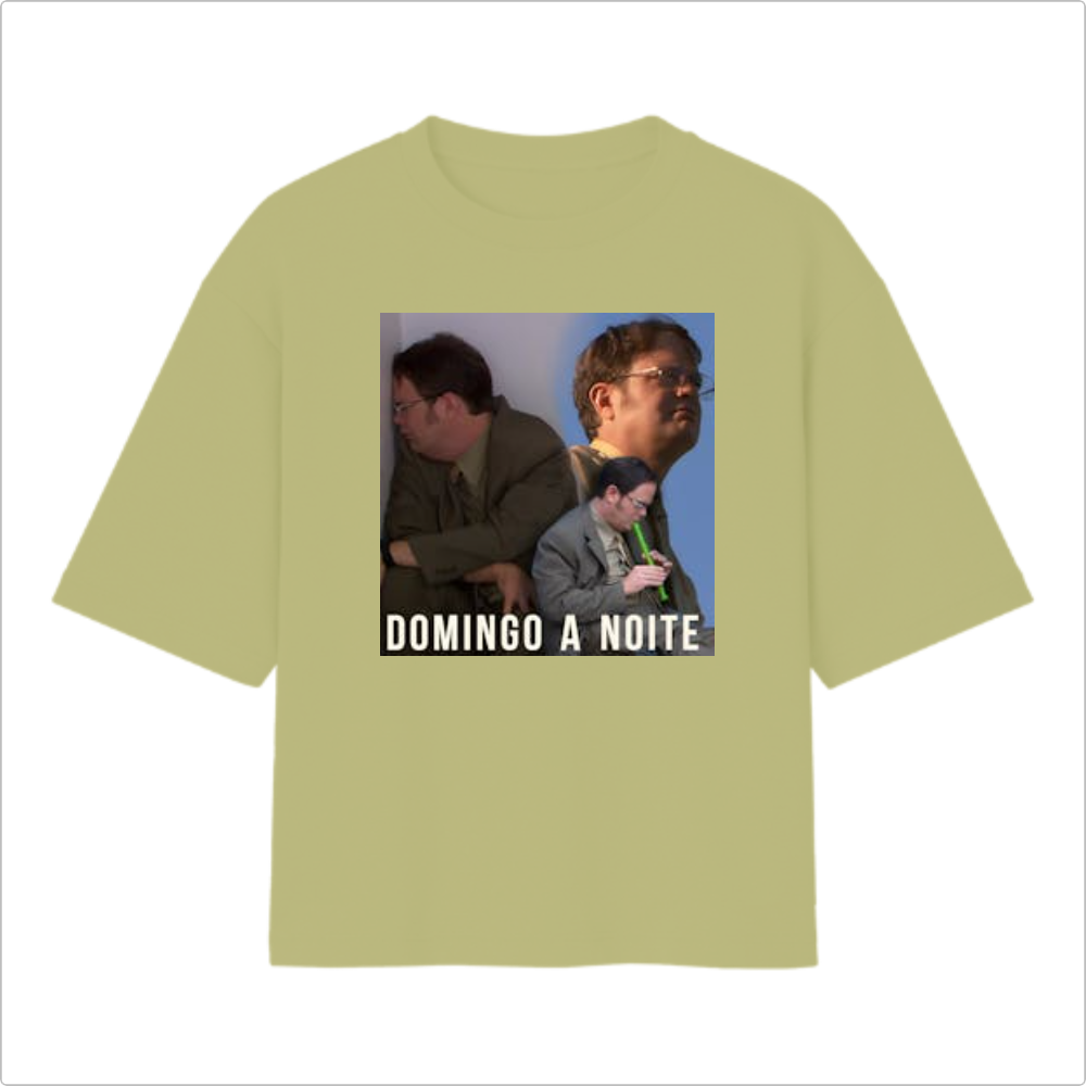 Camiseta Oversized -  Domingo a Noite